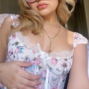 Victoria’s Secret VS Lace Floral Bustier Top